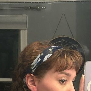 Blue floral headband